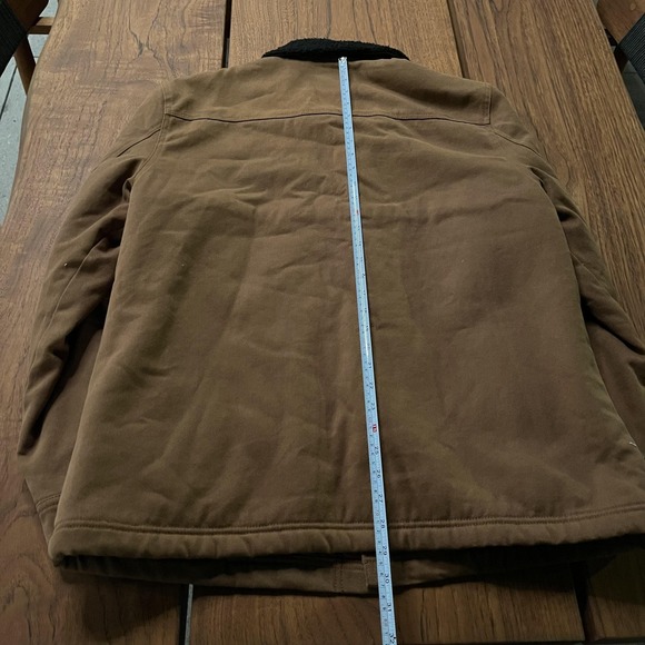 Pendleton Jacket Mens Large Brown Canvas Lined Snap Front Sherpa Collar Workwear - Picture 5 of 10